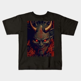 Asian Demon face Kids T-Shirt